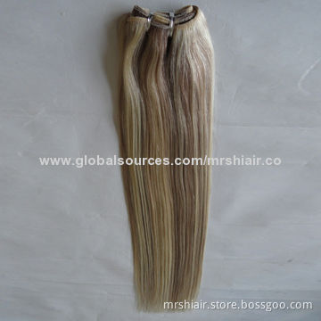 22-Inch Piano Color 18/22# Silk Straight Human Remy Hair Weave